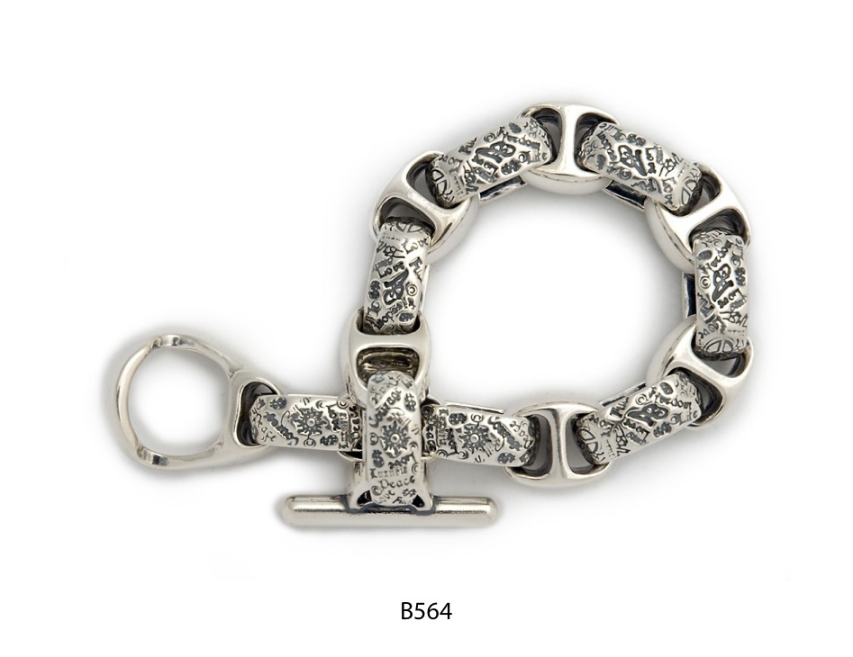 Large Boat Link-Graffiti Bracelet Large Boat Link-Graffiti Bracelet